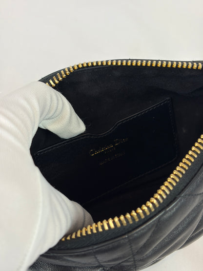 Dior Black Cannage Lambskin Small Dior Vibe Hobo Bag