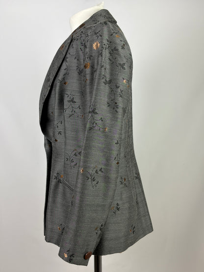 Givenchy Floral Jacquard Blazer, Grey (Vintage) - IT 42