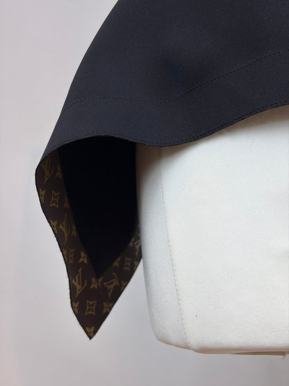 Louis Vuitton Black Polyamide Elastane Peplum Top - 8 UK / S