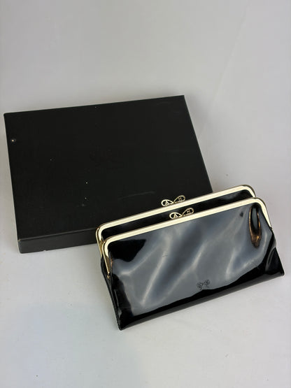 Anya Hindmarch Black Patent Leather Clutch (with box)