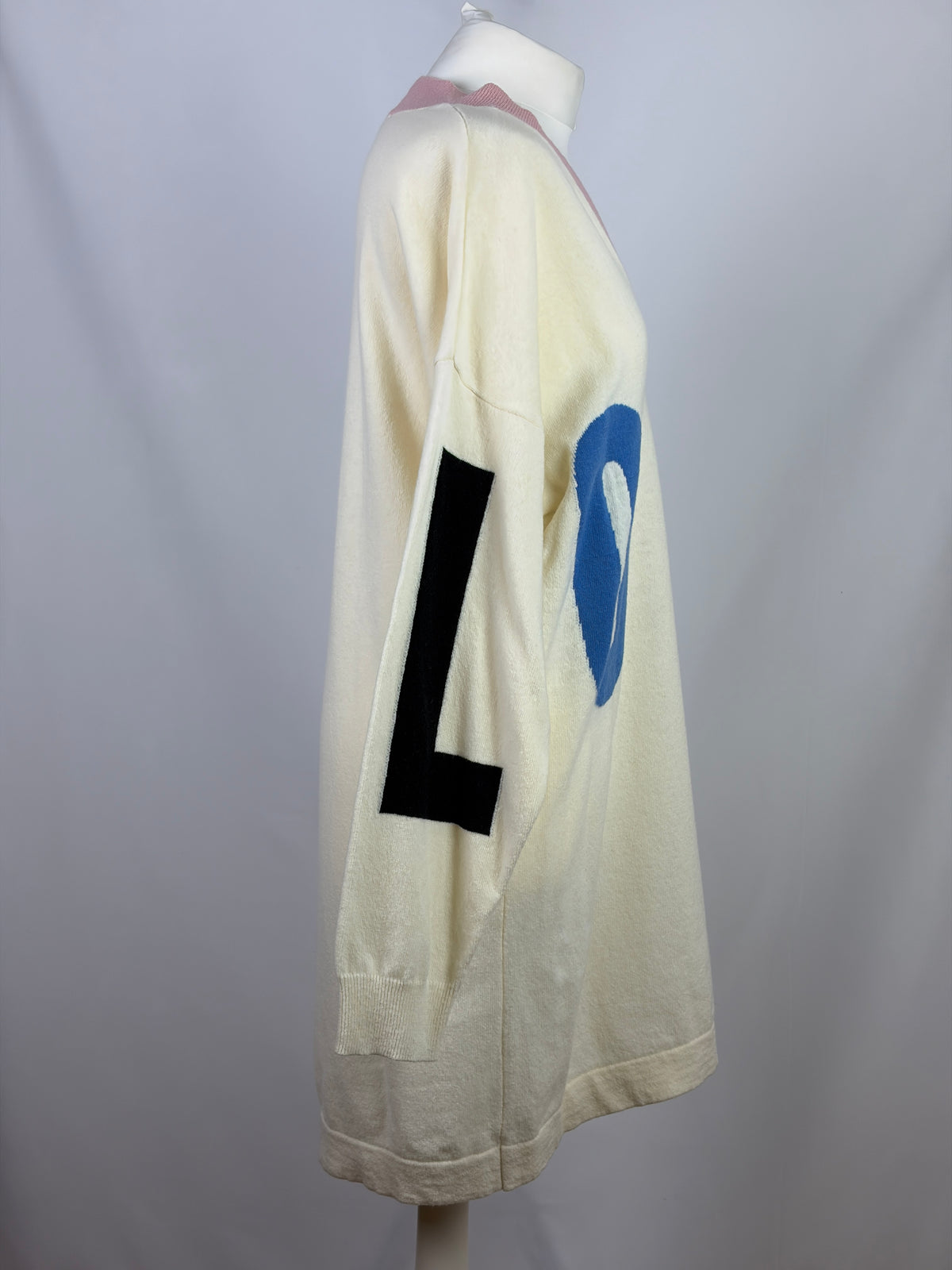 Love Moschino Cream Wool Jumper Dress - 14 UK