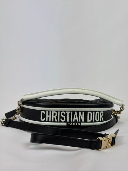Dior Black Cannage Lambskin Small Dior Vibe Hobo Bag