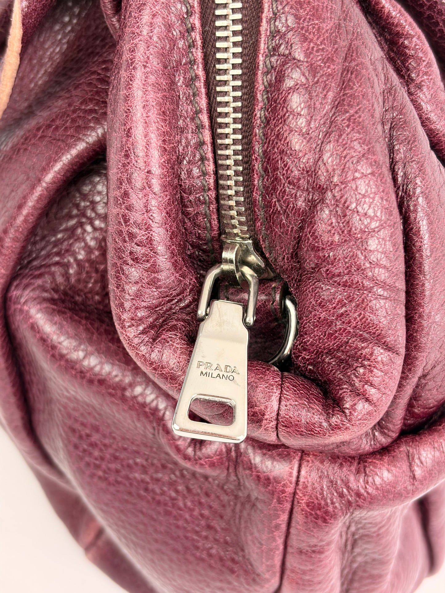 Prada Cervo Antik Bowler Handbag