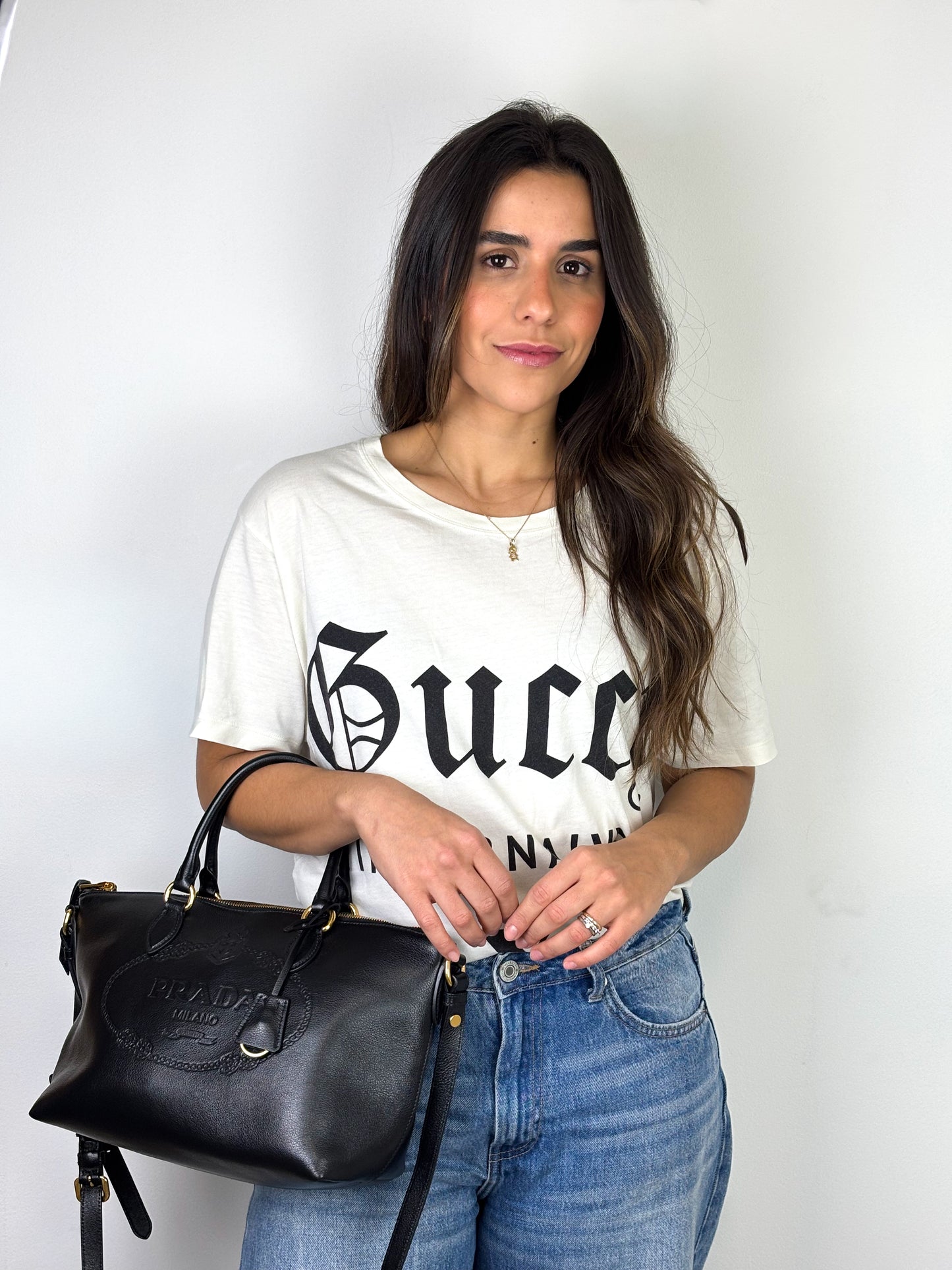 Gucci Internaive XXV Gothic Logo Cotton Jersey T-Shirt Off-White - S
