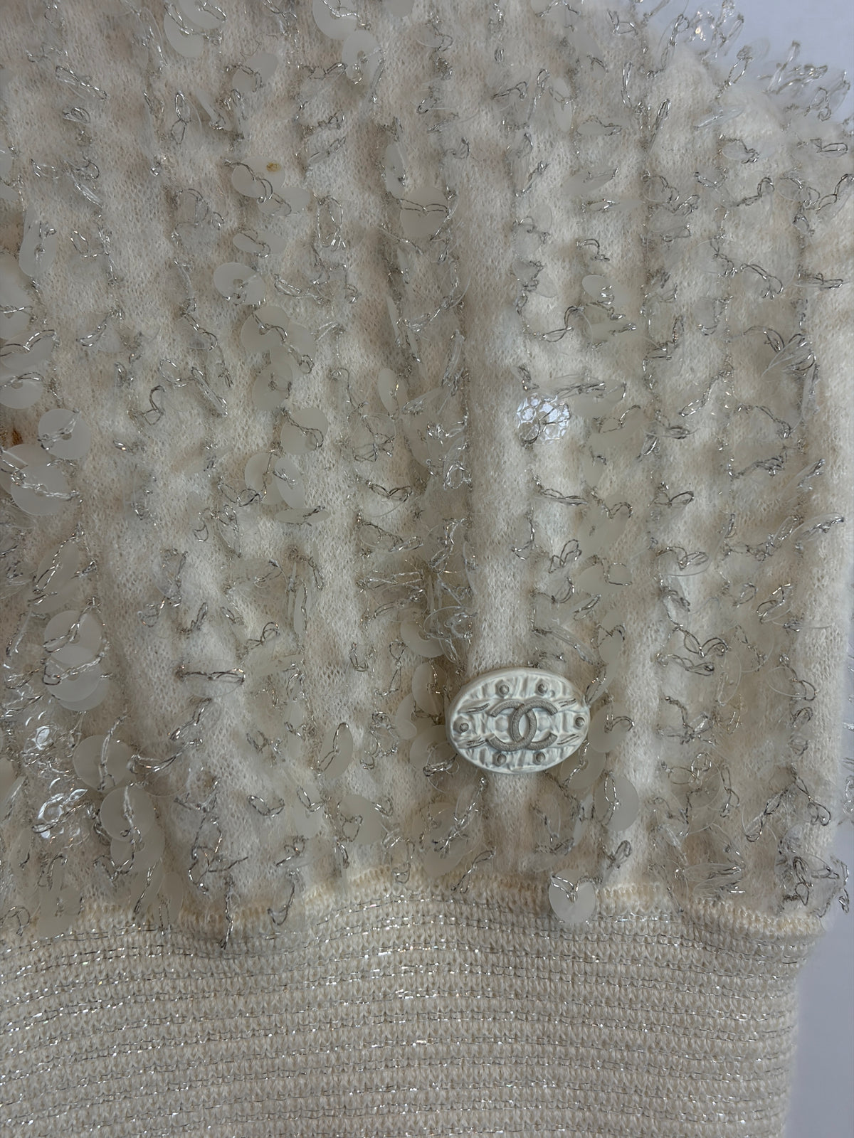 Chanel Angora & Silk Sequin Embellished Jumper - 10 UK