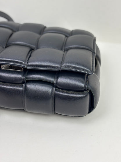 Bottega Veneta Padded Cassette Bag Intrecciato Lambskin Leather Black