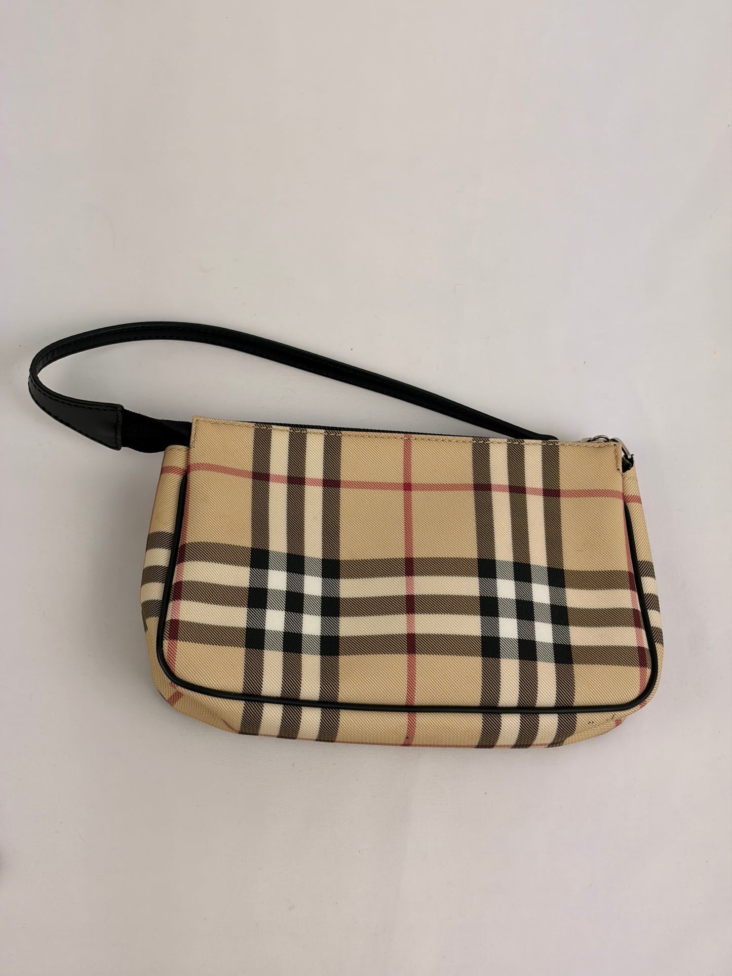 Burberry Vintage Check Canvas Mini Baguette Bag