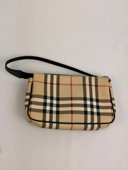 Burberry Vintage Check Canvas Mini Baguette Bag