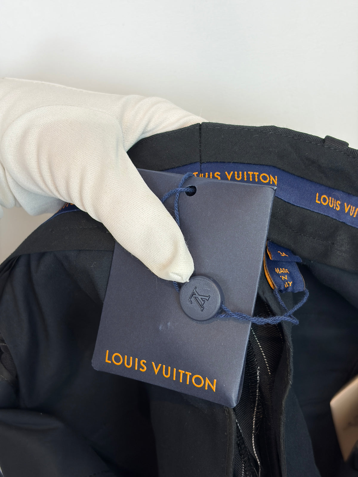 Louis Vuitton Silk & Cotton Pinstripe Trousers (with tags) - 34 IT