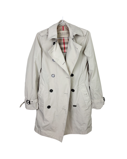 Burberry Brit Balmoral Packable Trench Coat Taffeta Beige - 4 UK