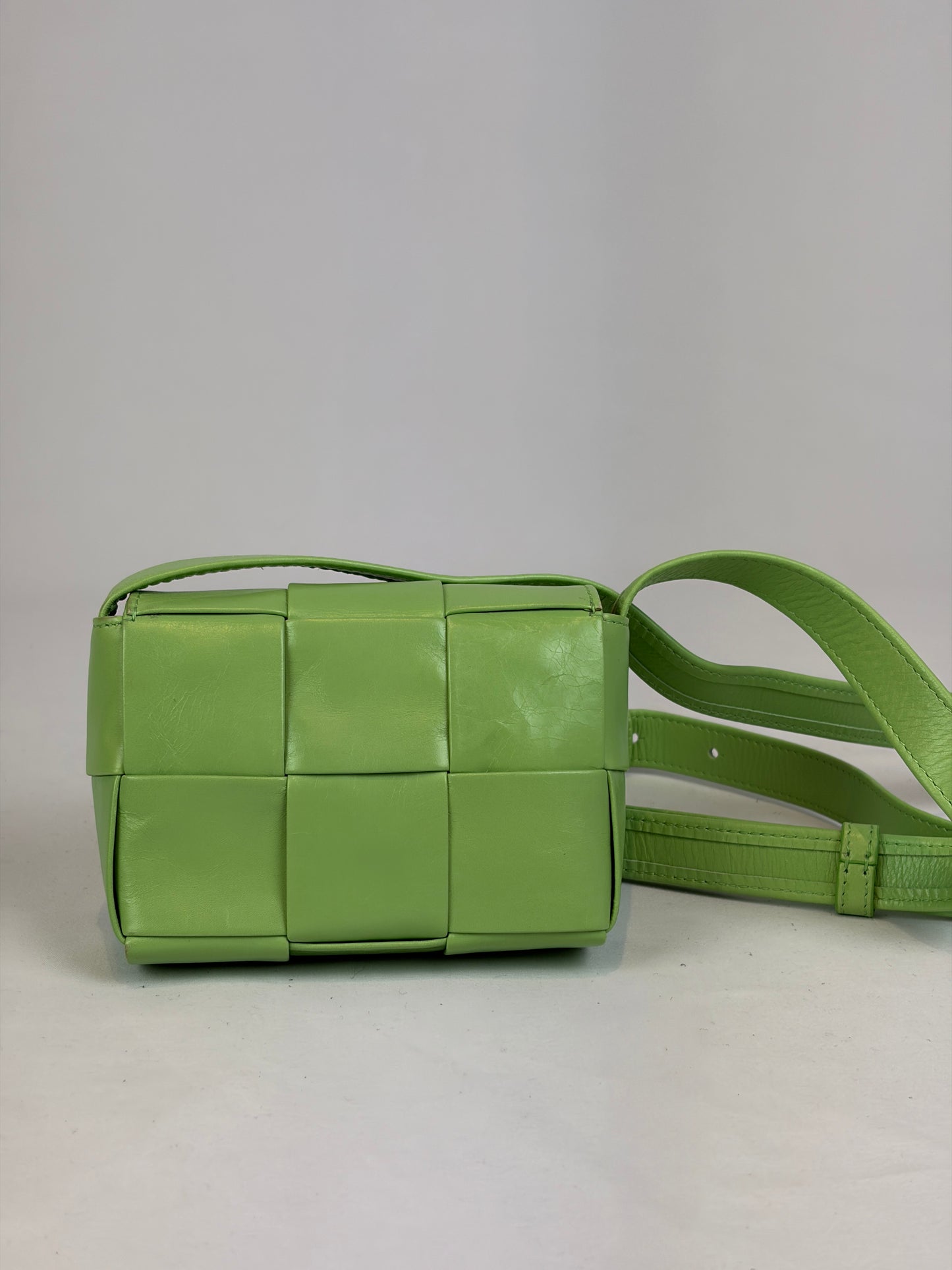 Bottega Veneta Cassette Intrecciato Mini Bag Green