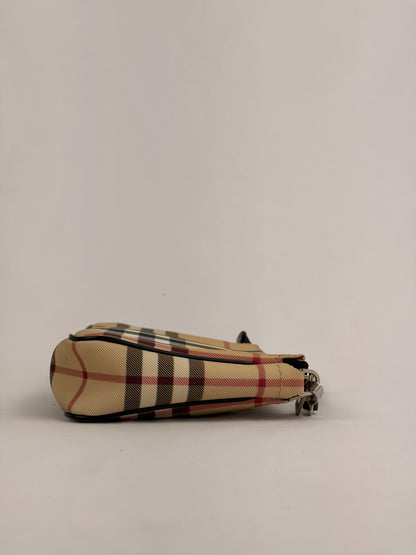 Burberry Vintage Check Canvas Mini Baguette Bag