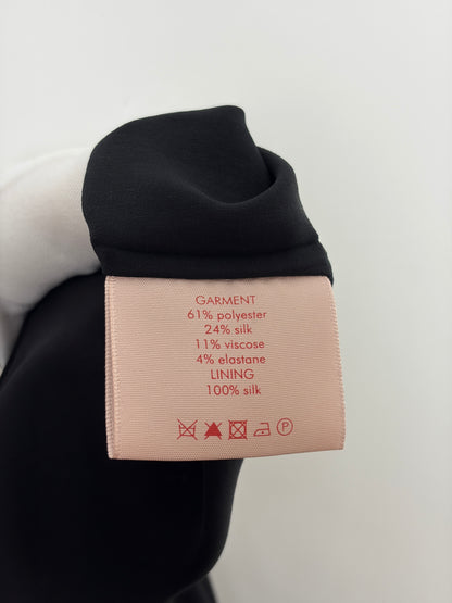 Roksanda Black Evening Gown with Pink and Cobalt Sculptural Collar - 16 UK