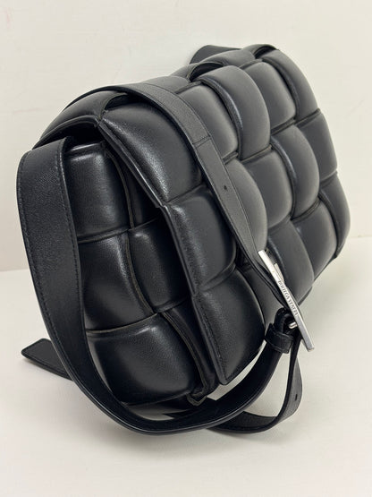 Bottega Veneta Padded Cassette Bag Intrecciato Lambskin Leather Black