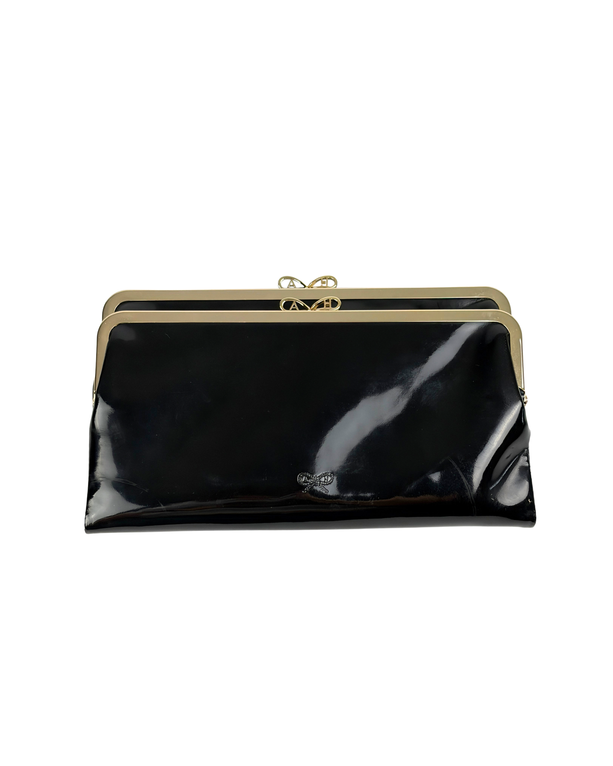Anya Hindmarch Black Patent Leather Clutch (with box)