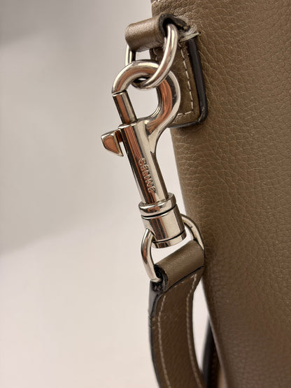Celine Nano Luggage Tote Taupe Grained Calfskin with Strap