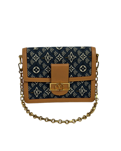 Louis Vuitton Blue Since 1854 Dauphine MM Jacquard Shoulder Bag
