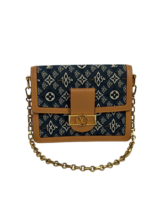 Louis Vuitton Blue Since 1854 Dauphine MM Jacquard Shoulder Bag