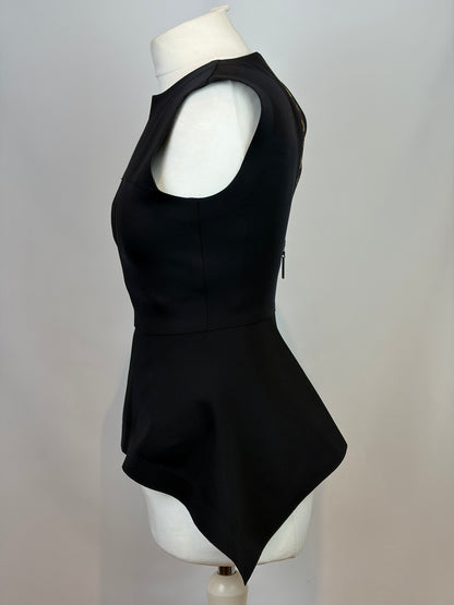 Louis Vuitton Black Polyamide Elastane Peplum Top - 8 UK / S
