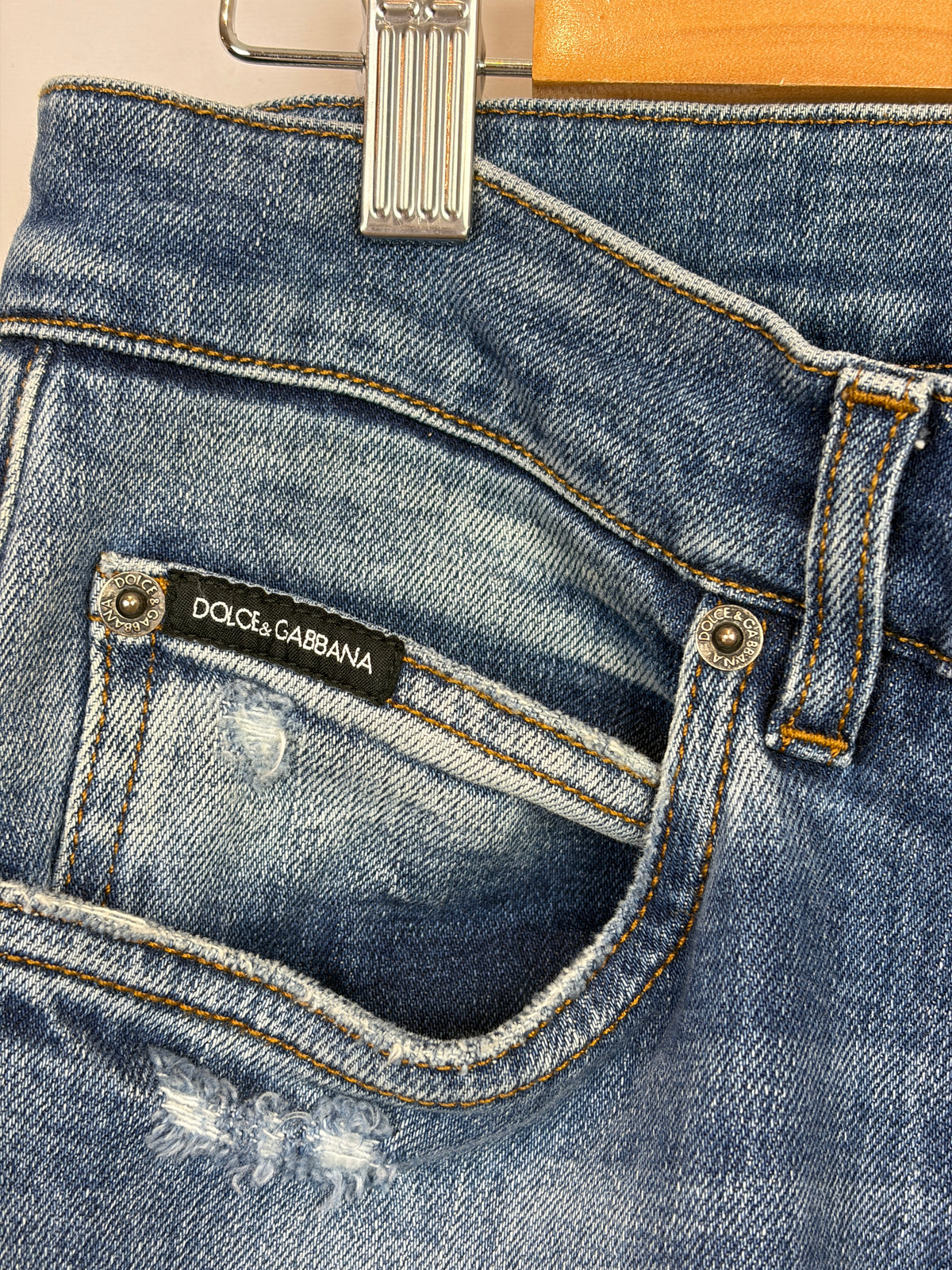 MENSWEAR - Dolce & Gabbana Regular Fit Distressed Jeans - 48 IT