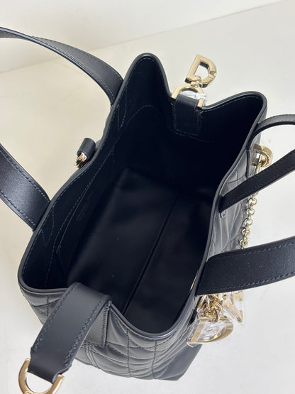 Dior Small Toujours Vertical Black Bag Cannage Calfskin