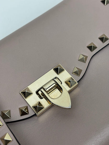 Valentino Garavani Rockstud Medium Crossbody Bag in Poudre Leather