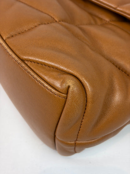 Saint Laurent Loulou puffer camel small bag