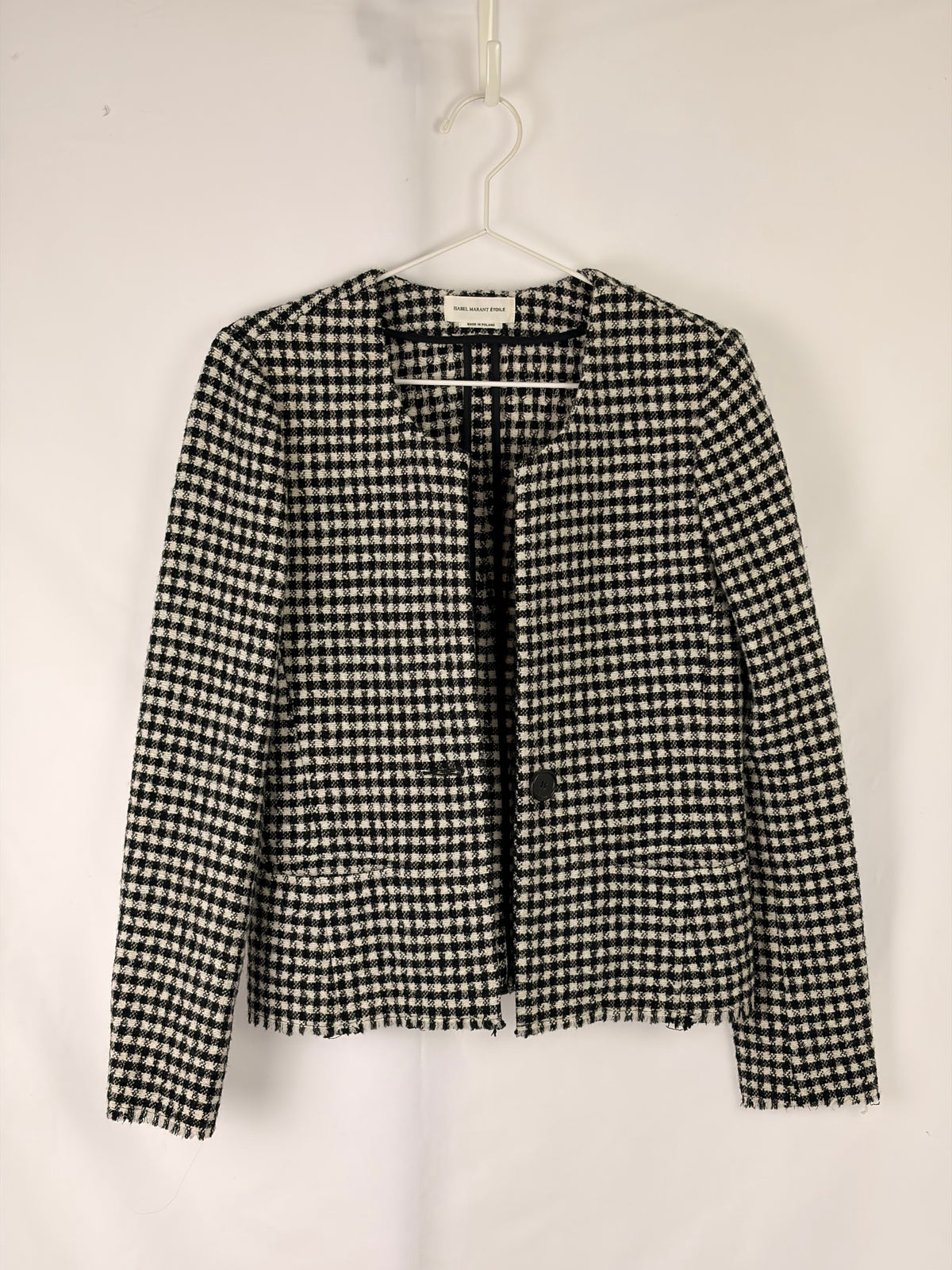 Isabel Marant Étoile “Lyra” houndstooth tweed blazer - 10 UK
