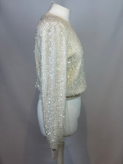 Chanel Angora & Silk Sequin Embellished Jumper - 10 UK