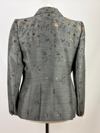Givenchy Floral Jacquard Blazer, Grey (Vintage) - IT 42