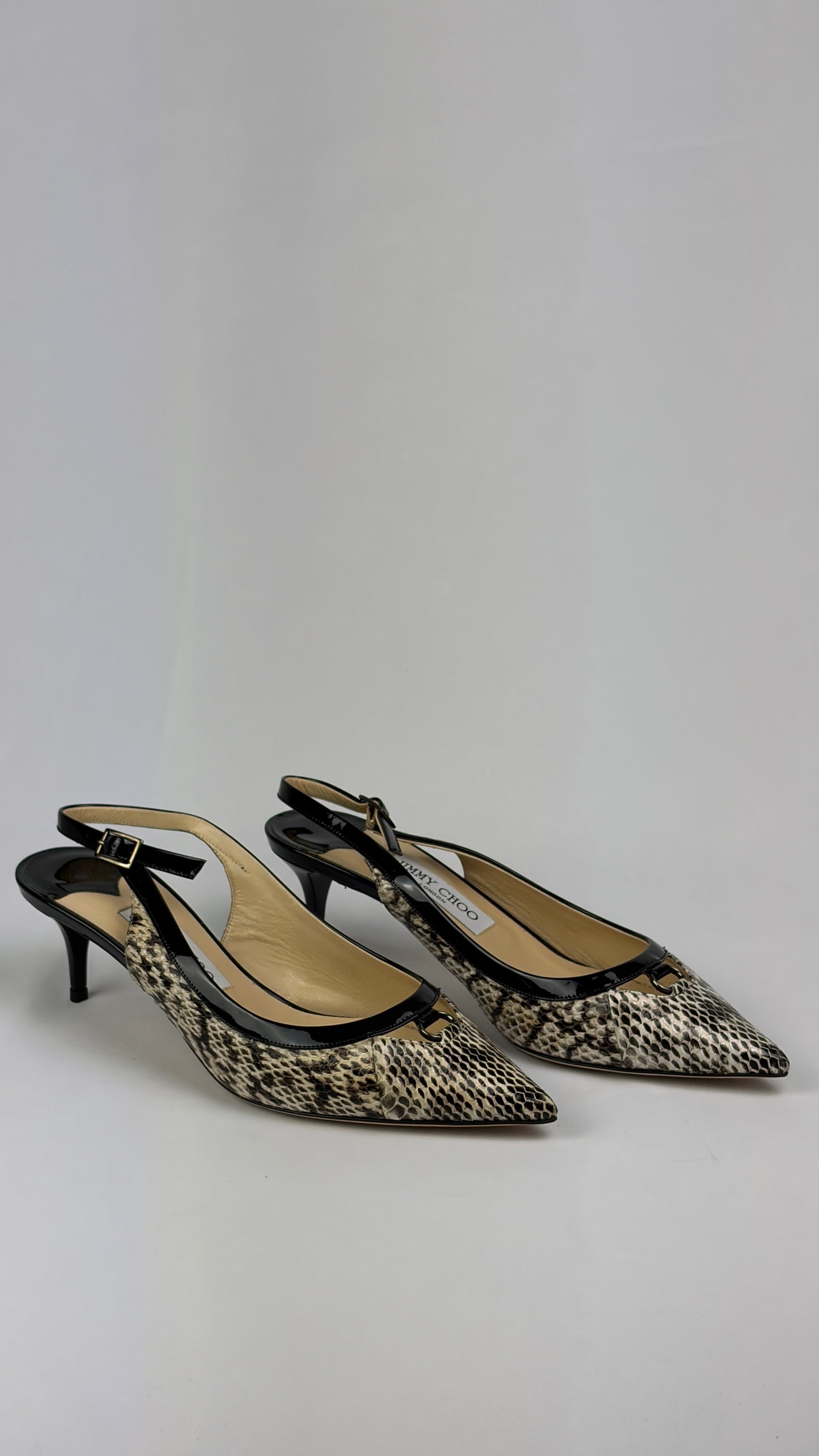 Jimmy Choo Python Print Pointed‑Toe Pumps - 5.5 UK