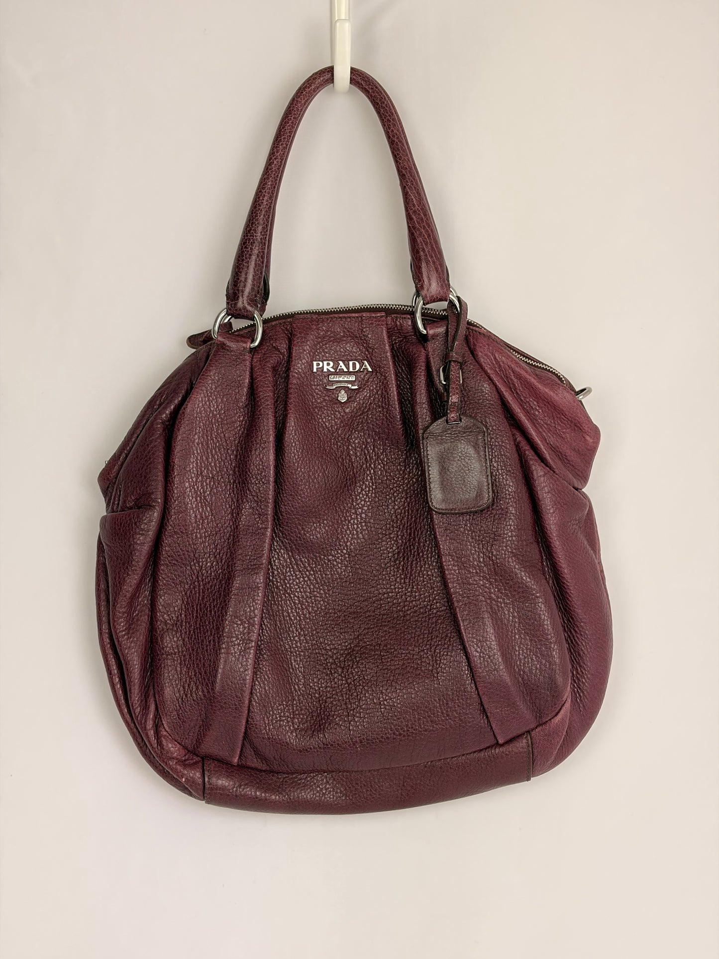 Prada Cervo Antik Bowler Handbag