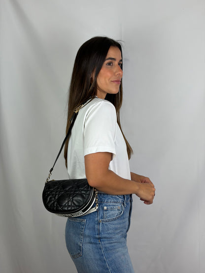 Dior Black Cannage Lambskin Small Dior Vibe Hobo Bag
