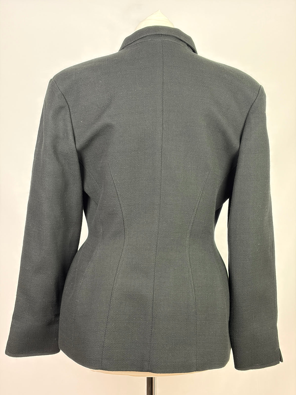 Mugler Black Structured Tailored Jacket - FR 42