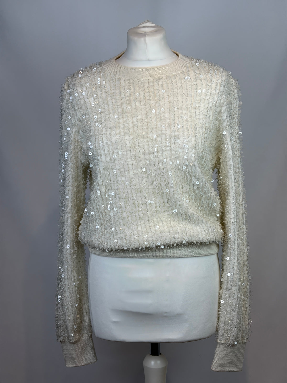Chanel Angora & Silk Sequin Embellished Jumper - 10 UK