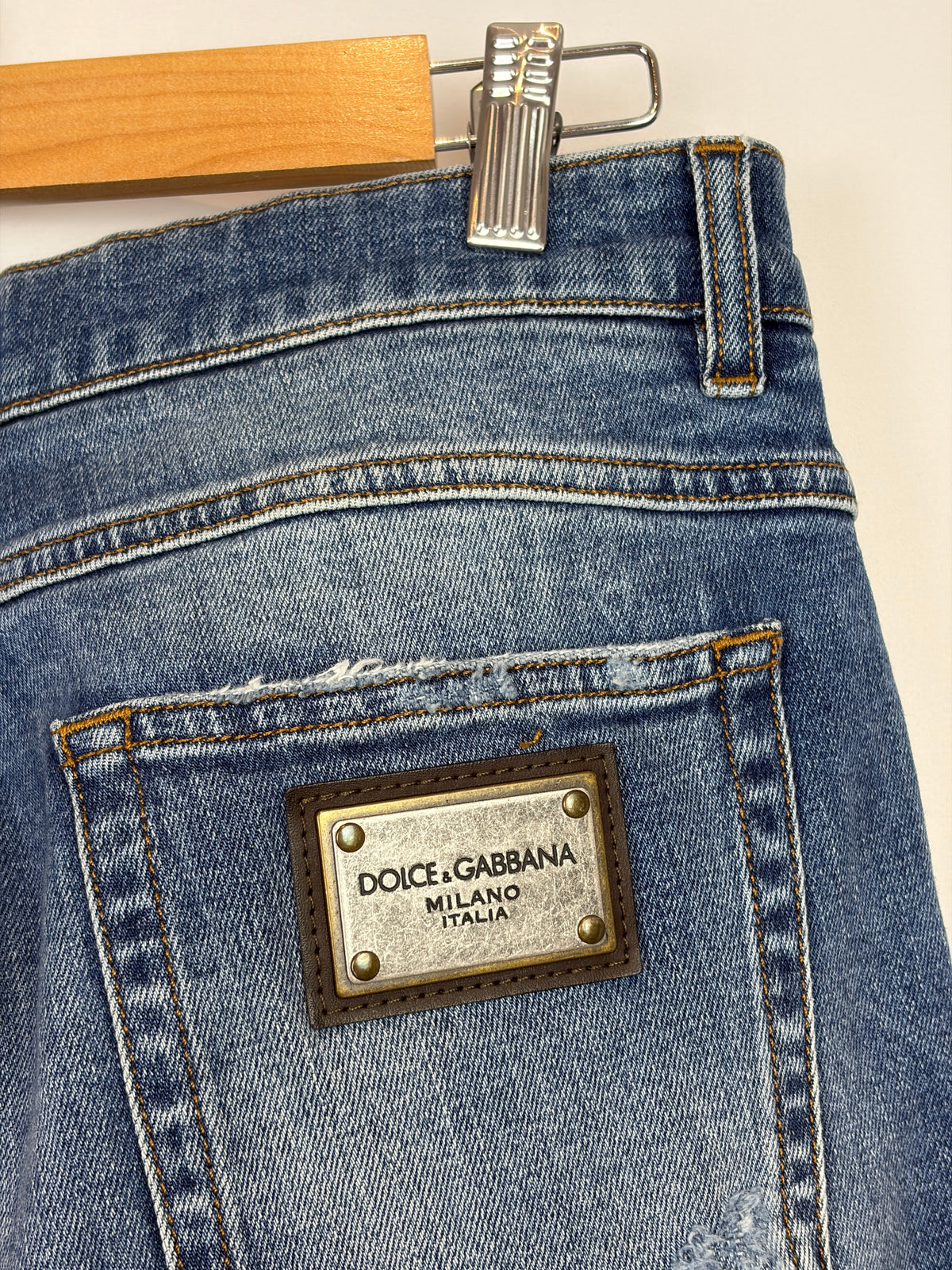 MENSWEAR - Dolce & Gabbana Regular Fit Distressed Jeans - 48 IT