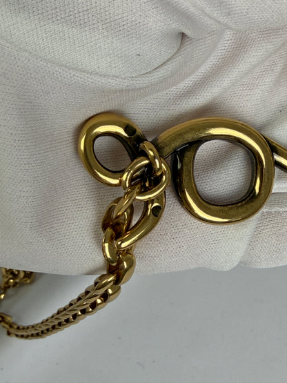 Chloé Gold-Tone Script Logo Chain Belt
