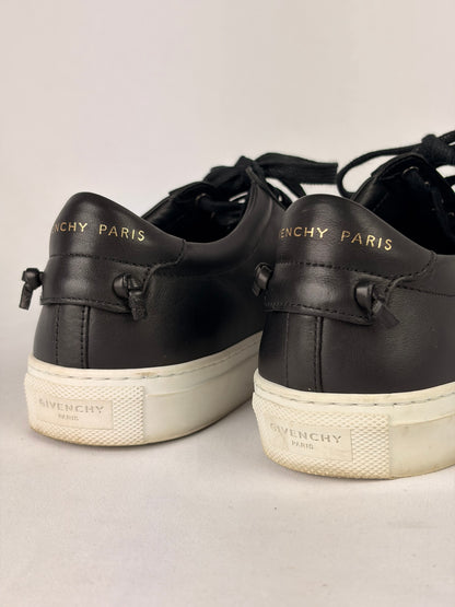 Givenchy Urban Street Leather Sneakers Black White - 4 UK