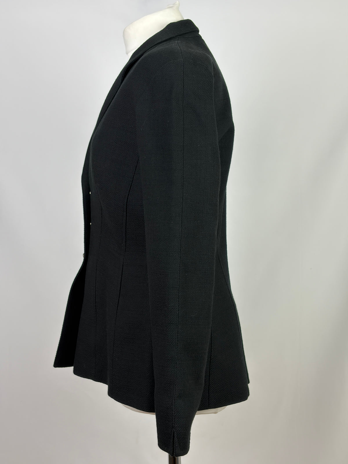 Mugler Black Structured Tailored Jacket - FR 42