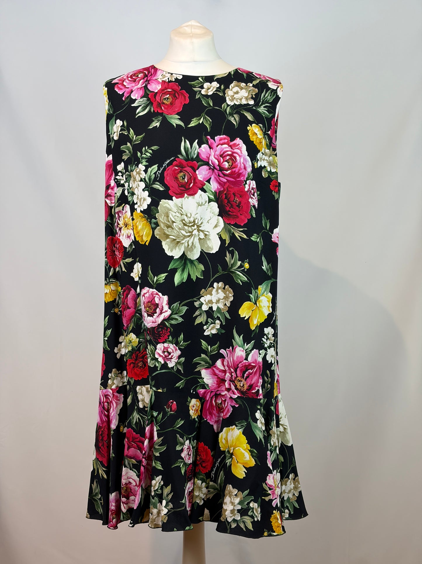 Dolce & Gabbana Floral Sleeveless Viscose Dress - 18 UK