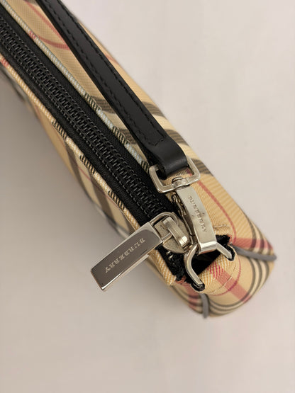Burberry Vintage Check Canvas Mini Baguette Bag
