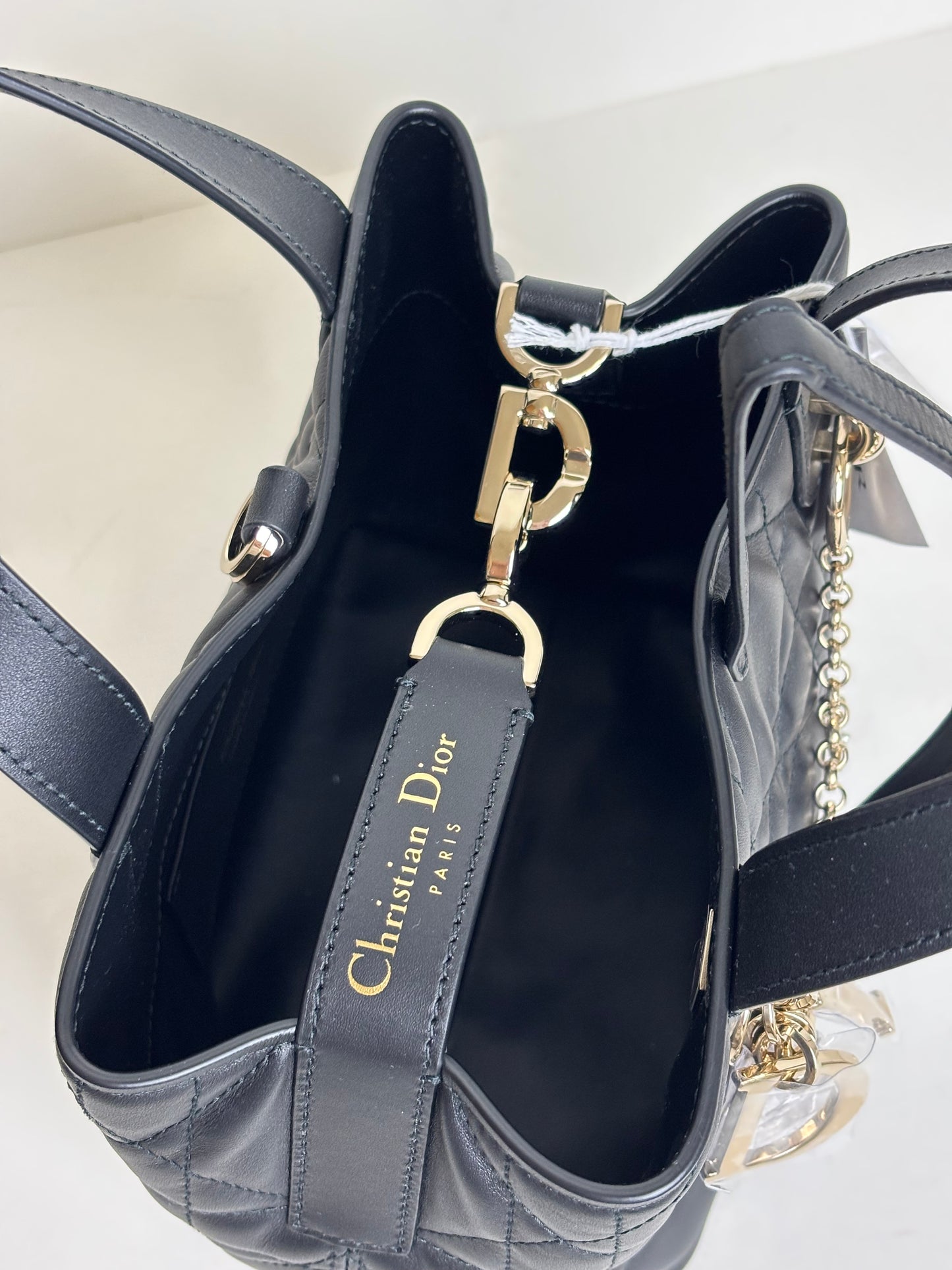 Dior Small Toujours Vertical Black Bag Cannage Calfskin