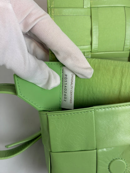 Bottega Veneta Cassette Intrecciato Mini Bag Green