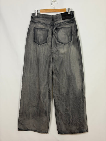 LOEWE Grey Washed Wide-Leg Denim Jeans - 40 EU
