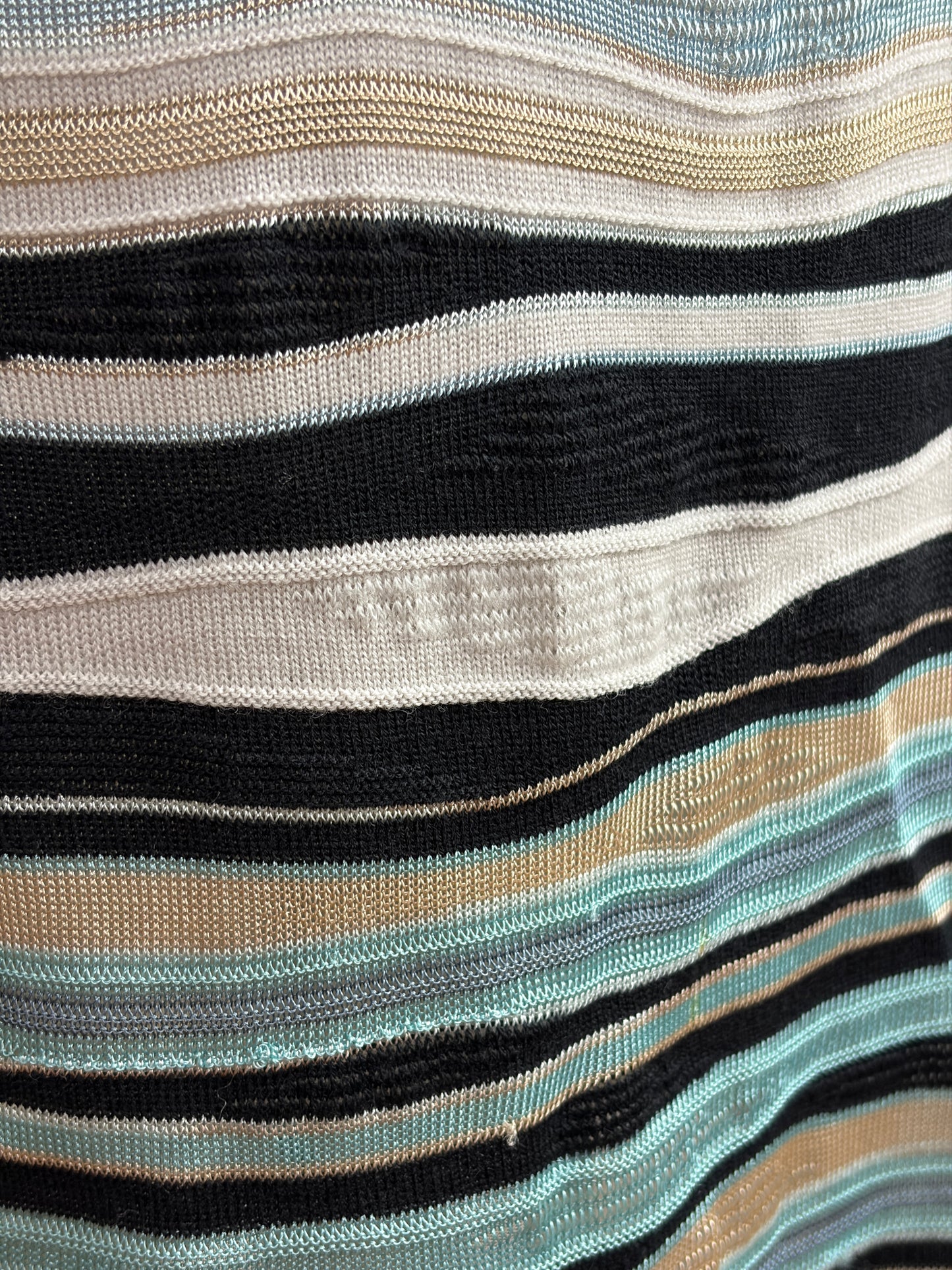 M Missoni Multicolour Stripe Sleeveless Knit Dress - 14 UK