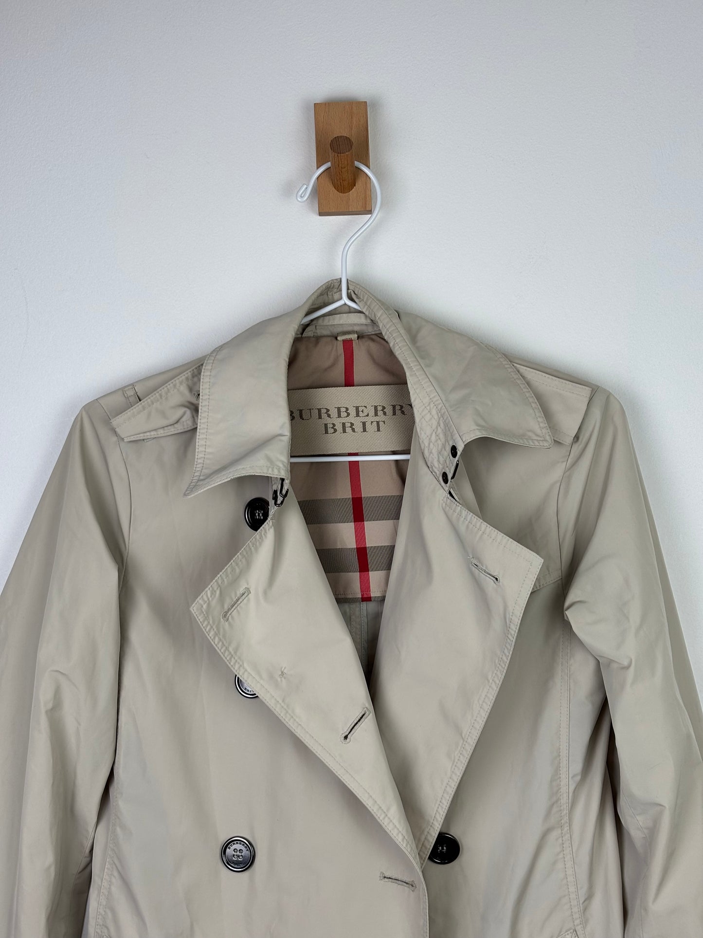 Burberry Brit Balmoral Packable Trench Coat Taffeta Beige - 4 UK