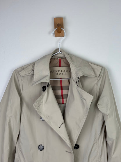 Burberry Brit Balmoral Packable Trench Coat Taffeta Beige - 4 UK