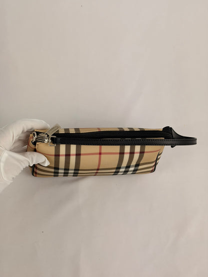 Burberry Vintage Check Canvas Mini Baguette Bag
