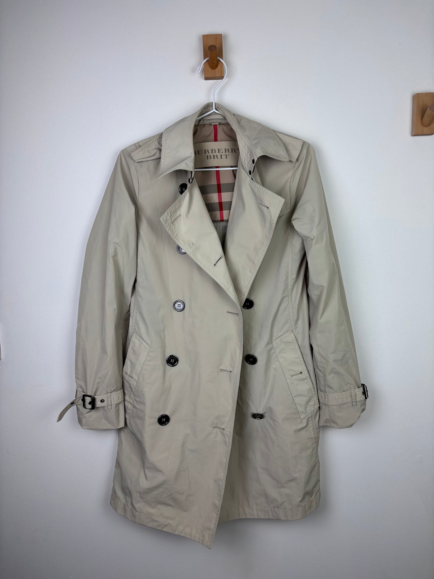 Burberry Brit Balmoral Packable Trench Coat Taffeta Beige - 4 UK