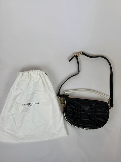 Dior Black Cannage Lambskin Small Dior Vibe Hobo Bag